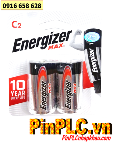 Energizer E93-BP2; Pin trung C 1.5v Alkaline Energizer E93-BP2 _Made in USA_Vỉ 2viên